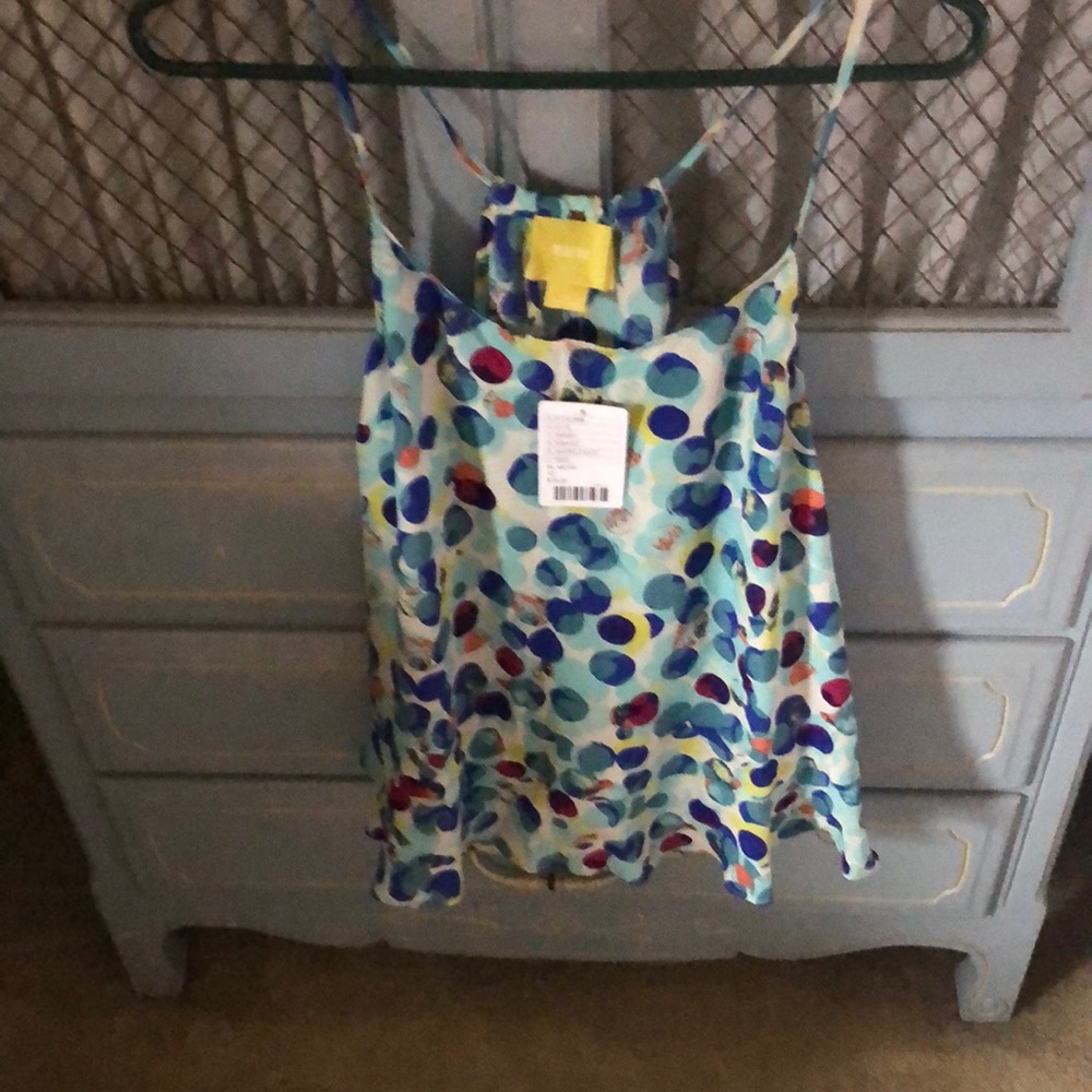 Anthropologie tanktop with colorful circles